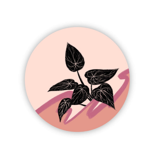 Pink Plant Sticker