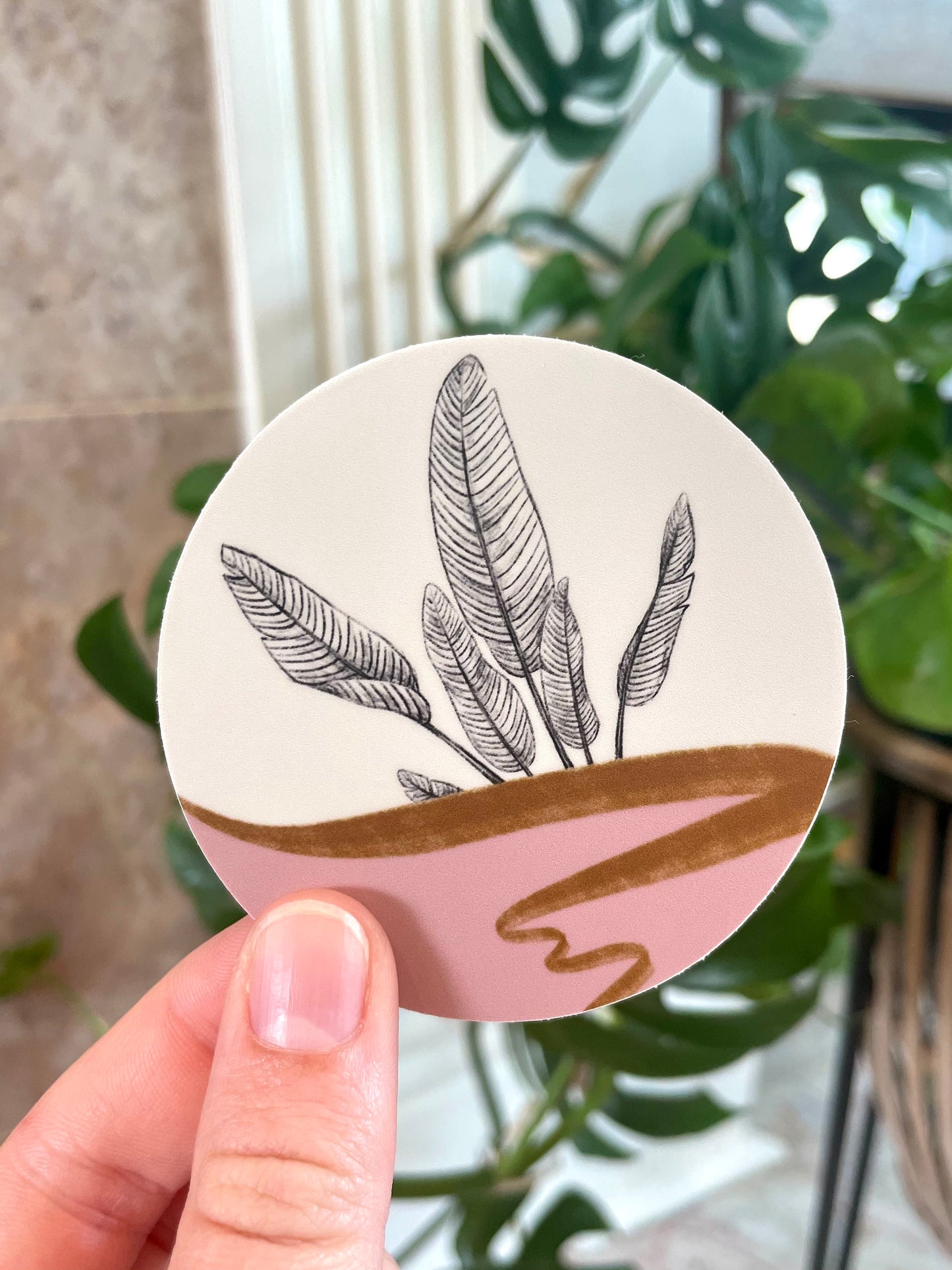 Tan Plant Sticker